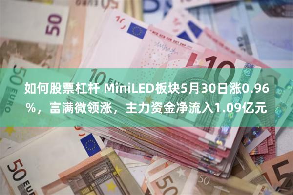 如何股票杠杆 MiniLED板块5月30日涨0.96%，富满微领涨，主力资金净流入1.09亿元