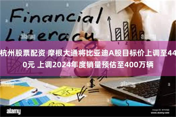 杭州股票配资 摩根大通将比亚迪A股目标价上调至440元 上调2024年度销量预估至400万辆